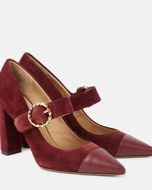Ulla Johnson Kiki 95 Suede Pumps - Red