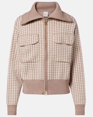 Varley Ablett Houndstooth Jacquard Jacket - Brown