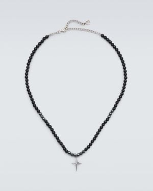Sydney Evan Star 14Kt Beaded Necklace With Diamonds - Metallic