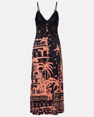 Johanna Ortiz Printed Jersey Maxi Dress - Red