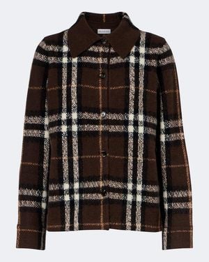 Burberry Sobrecamisa Check De Cachemir - Negro