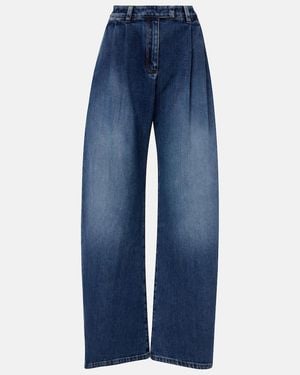 Brunello Cucinelli Mid-Rise Wide-Leg Jeans - Blue