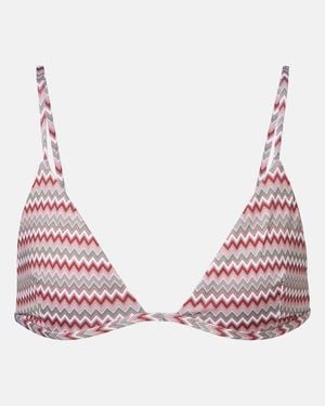 Bananhot Emilynn Chevron Bikini Top - Pink