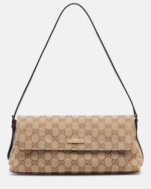 Gucci Schultertasche Madison Medium Gg Aus Canvas - Mettallic