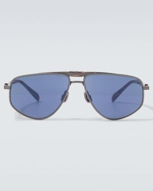 Brunello Cucinelli Aviator-Sonnenbrille Greca - Blau