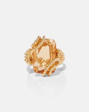 Zimmermann Ring Bloom Mit Kristall - Mettallic