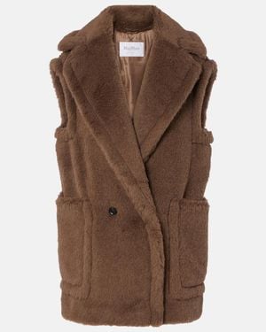 Max Mara Alpaca, Wool, And Silk Teddy Vest - Brown