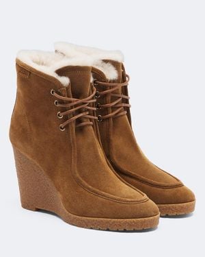 Isabel Marant Botines Con Cuna Cylia De Ante - Marrón