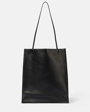 The Row To Go Large Leather Tote Bag - Black