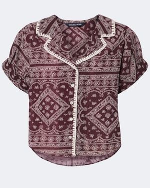 Veronica Beard Ilene Printed Cotton-Blend Shirt - Purple