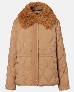 Moncler Quintin Quilted Down Jacket And Vest Set - Brown