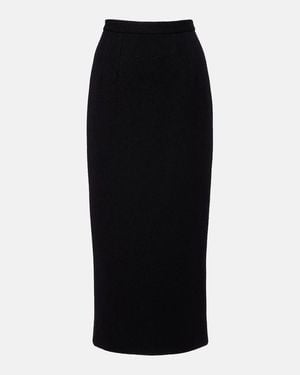Dolce & Gabbana Virgin Wool Pencil Skirt - Black
