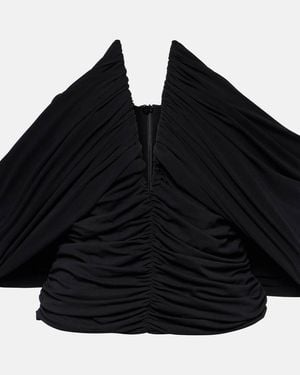Magda Butrym Off-Shoulder-Top Aus Jersey - Schwarz