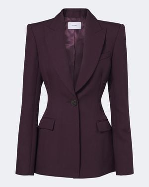 Alex Perry Virgin Wool Blazer - Purple
