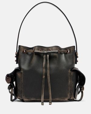 Acne Studios Leather Bucket Bag - Black
