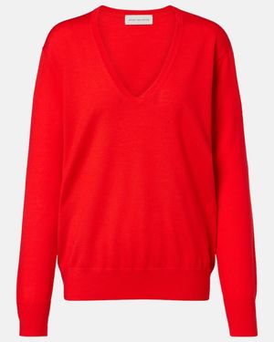 Dries Van Noten Pullover Aus Wolle - Rot