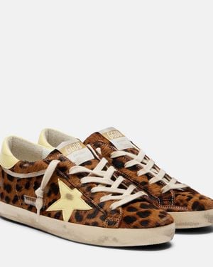 Golden Goose Super-Star Leopard-Print Calf Hair Trainers - Brown