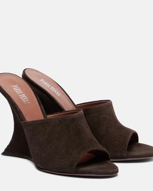 Paris Texas Nina 105 Suede Mules - Brown