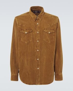RRL Buffalo West Cotton Corduroy Shirt - Brown