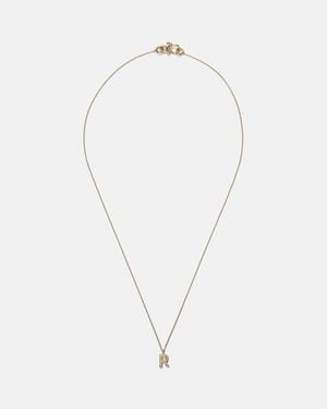 Sophie Bille Brahe Initial 18Kt Necklace With Diamonds - White