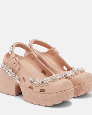 Simone Rocha X Crocs Slingback-Pumps Mit Kristallen - Pink