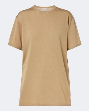 TOTEME Knitted T-Shirt - Natural
