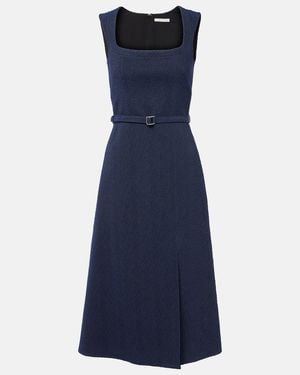Emilia Wickstead Pinah Cotton-Blend Boucle Midi Dress - Blue