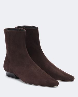 STAUD Wally Suede Ankle Boots - Brown