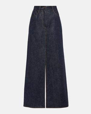 Brunello Cucinelli Denim Maxi Skirt - Blue