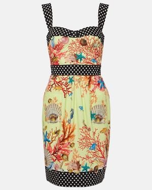 Dolce & Gabbana Capri Printed Cotton Minidress - Multicolor