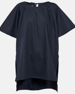 Co. Oversized Tton And Silk T-Shirt - Blue