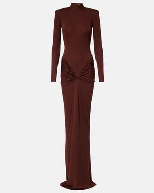 The New Arrivals Ilkyaz Ozel Darja Ruched Gown - Purple