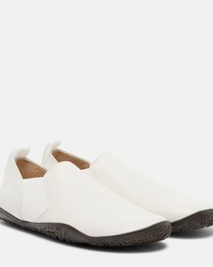 Lemaire Glove Leather Slip-On Trainers - White