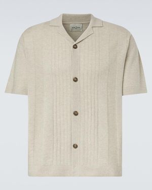 LeKasha Gerone Knitted Cashmere Polo Shirt - Natural