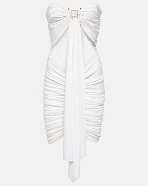 Christopher Esber Bezel Quartz Sash Minidress - White