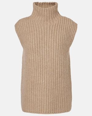 The Row Ilena Cashmere And Silk Top - Natural