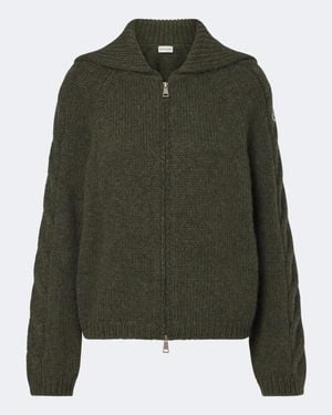 Moncler Alpaca And Wool-Blend Cardigan - Green