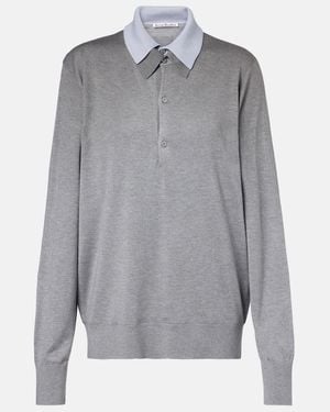 Acne Studios Pullover Koyalt Aus Seide, Wolle Und Kaschmir - Grau