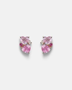 Sydney Evan Ohrringe Aus 14Kt Gelbgold Mit Diamanten Udn Saphiren - Pink