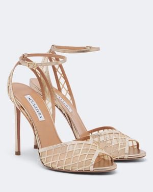 Aquazzura Verzierte Sandalen Lumiere Mit Leder - Mettallic