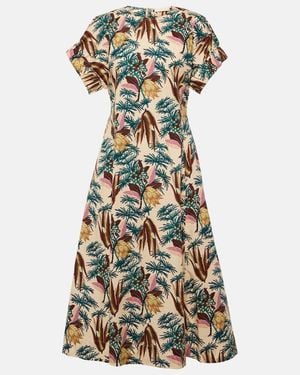 Ulla Johnson Devon Cotton Poplin Midi Dress - Green
