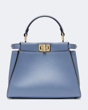 Fendi Henkeltasche Peekaboo Mini Aus Leder - Blau