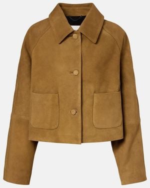 Dorothee Schumacher Soft Touch Suede Jacket - Brown