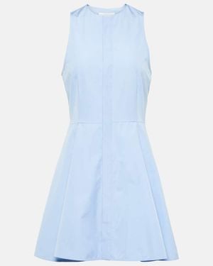Ami Paris Godet Cotton Poplin Shirt Dress - Blue