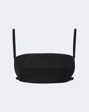 Jil Sander Top Bandeau De Lana Y Seda - Blanco