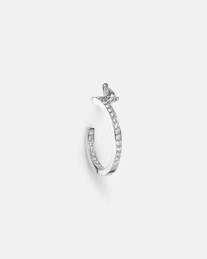 Repossi Einzelner Ohrring Serti Sur Vide Aus 18Kt Weissgold Mit Diamnaten - Weiß
