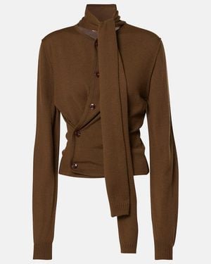 Lemaire Cardigan aus einem Wollgemisch - Braun