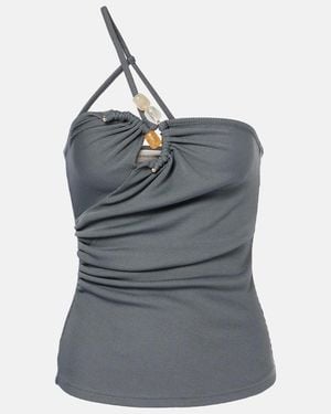 Christopher Esber Concave Stone Asymmetric Top - Grey