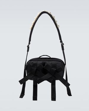 Simone Rocha Classic Bow Embellished Shoulder Bag - Black
