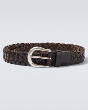 Studio Nicholson X Aaron Levine Braided Leather Belt - Black